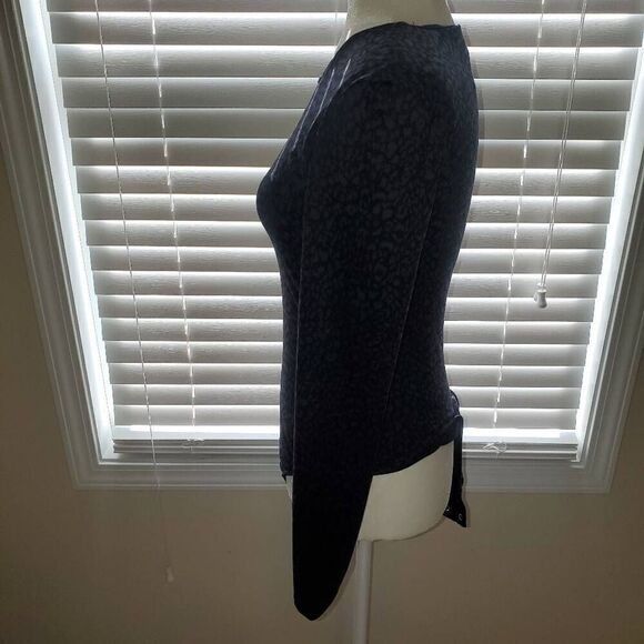 Yummy Sweater Co. Black Gray Animal Print Bodysuit - Size Large - Picture 3 of 9